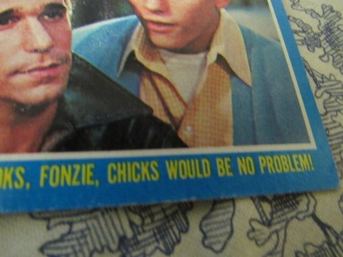 Vtg. 1970s Happy Days "Fonzie & Richie Cunningham" Collector Trading Card - Picture 3 of 7