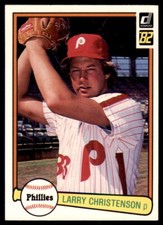 1982 Donruss Larry Christenson .  Philadelphia Phillies #219