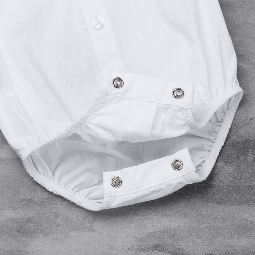 Baby Boys Formal Plaid Dress Shirt Gentleman Romper Party Wedding Casual Outfit - Bild 29 von 43