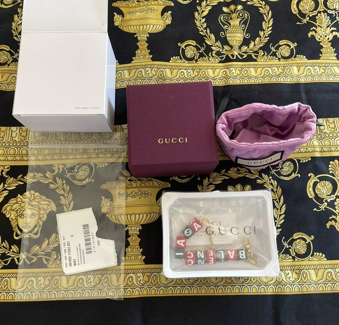 Nouveau bracelet authentique Gucci X Balenciaga Hacker Project Cube boîte et pochette d'origine
