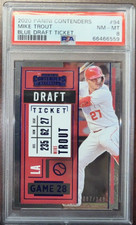 2020 Panini Contenders Blue Draft Ticket MIKE TROUT #94 PSA  8  SP /149 POP 1