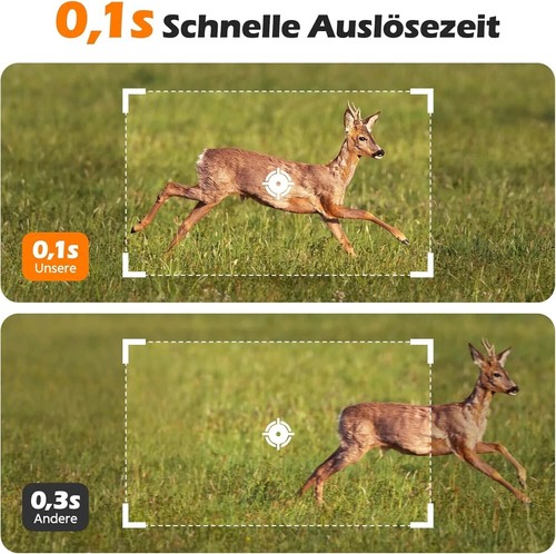 4G LTE Überwachungskamera PIR Wildkamera 1080P Kamera mit SIM Karte Solarpanel - Bild 7 von 7