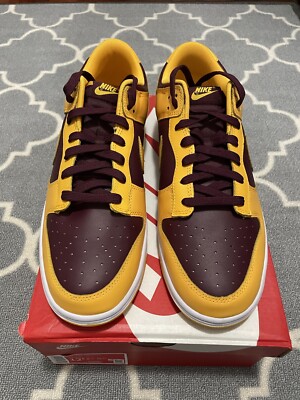 maroon and gold dunks