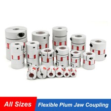 Flexible Plum Spider Jaw Coupling CNC Shaft Coupler Stepper All Bore Sizes