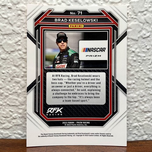 BRAD KESELOWSKI 2023 PANINI PRIZM RACING NASCAR #71 REACTIVE ORANGE PRIZM - Foto 2 di 2
