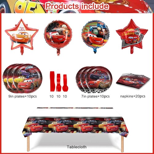 McQueen of Lightning Party Supplies and Decorations,McQueen Car Birthday Part... - Picture 2 of 6
