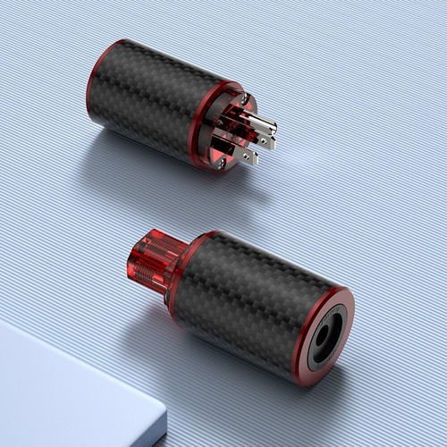 2xViborg Pure Solid Silver US Power Plug+IEC Female Connector VM504AG +VF504AG - Picture 15 of 16