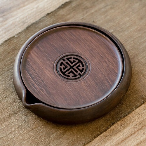 LUXURY Black Ebony Hard Solid Wood Gongfu Tea Tray Small Plate Tablet For 1 Man - Picture 2 of 6