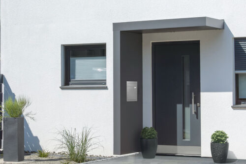 Haustürvordach Gutta BS Plus 160 mit Seitenteil + Briefkasten Edelstahl Standard - Bild 12 von 37