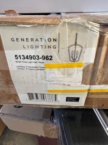Generation Lighting 5134906-962 small three light Hall Foyer Brushed Nickel * - Picture 3 of 3