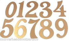 Magnetic House Numbers - Brass Finish Magnet  - Great for Garage Doors