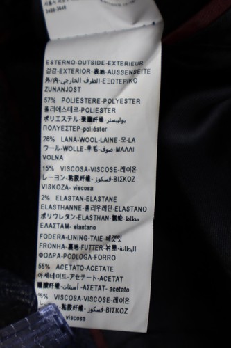 United Colors of Benetton grau-blaues Sakko Gr.52/L Wollmischung Top Zustand - Bild 9 von 9