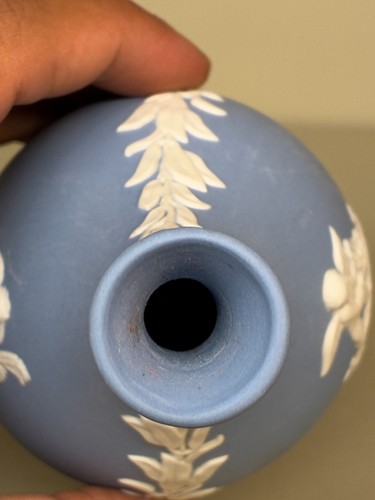 LOTE 6 Jarrón Candelabro Vintage Colección Wedgwood Azul Jaspe Encendedor - Imagen 21 de 23