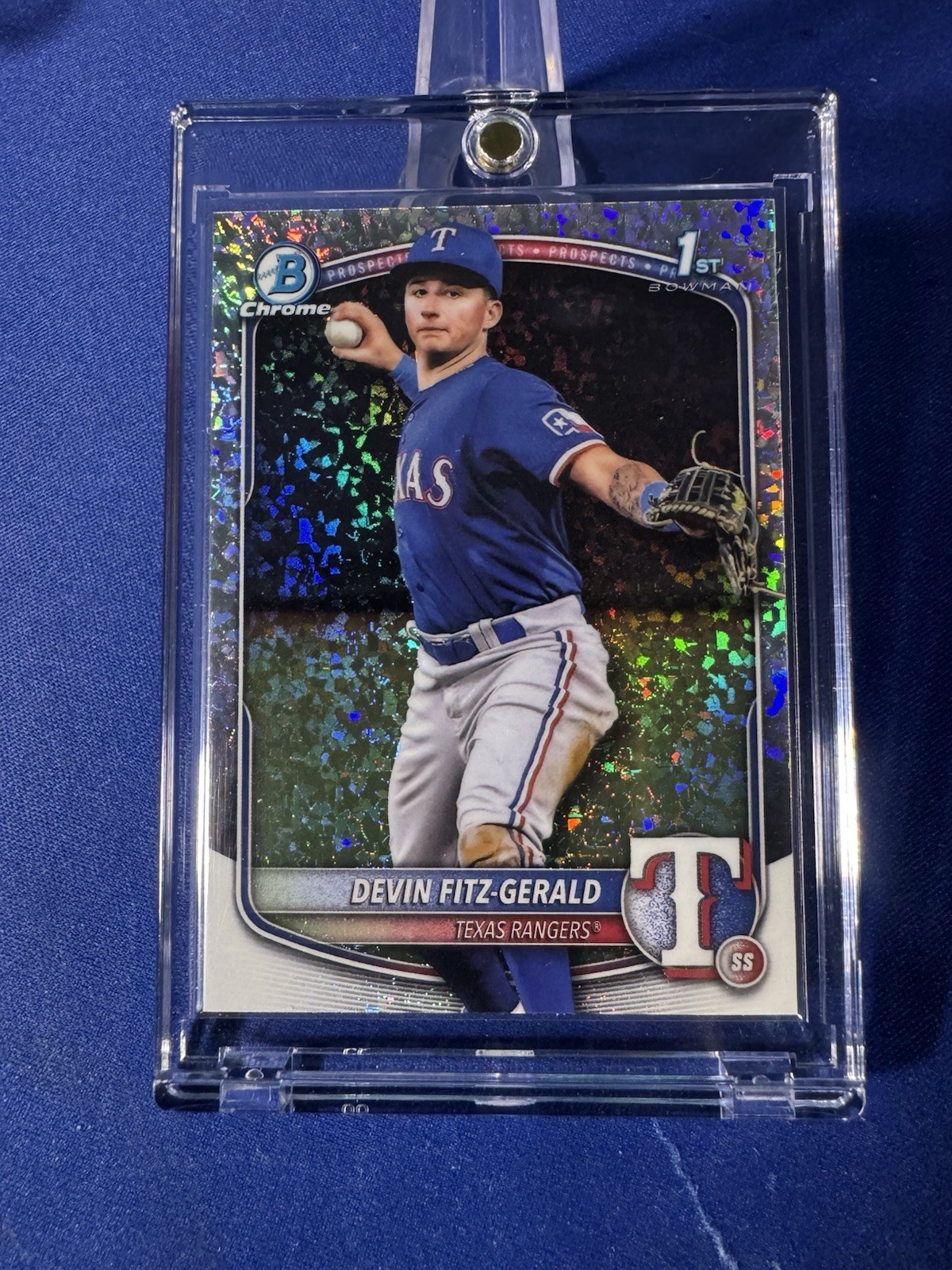 Devin Fitz-Gerald  2025 Bowman Chrome 1st Bowman Mini-Diamond #BCP-158 Rangers