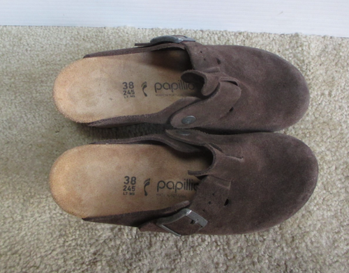 Papillio by Birkenstock Fanny Brown Suede Wedge Clogs Size 38 / 245 / L 7 M 5 - Picture 5 of 8