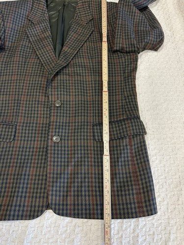 Blazer Abrigo Deportivo Hugo Boss De Colección Para Hombre 40L Cuadros 100% Lana Virgen Hecho en Suiza - Imagen 4 de 10