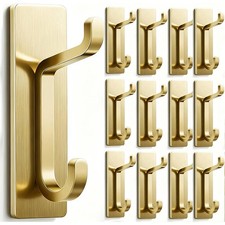 4 PCS Adhesive Wall Hooks for Towels Coats - Stick On Hooks Hanging Heavy Duty