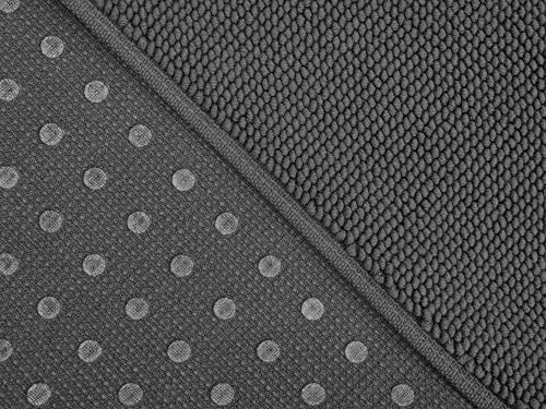 100% Cotton Non Slip Bath Mats for Bathroom, 17x24 inch Soft Absorbent Quick  - Bild 3 von 6