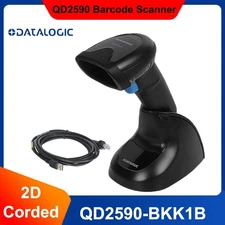 Datalogic QD2590-BKK1B 2D Imager USB Handheld Barcode Scanner with Cable & Stand