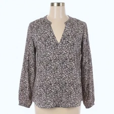 Rock Flower Paper Womens Size L Long Sleeve Viscose Blouse Boho Chic Cottagecore