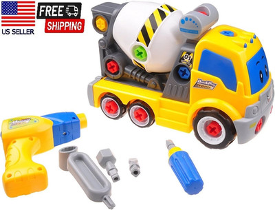 Take Apart Toys with Electric Drill - Cement Mixer Truck TG650   Build Your Own