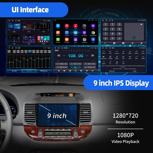 4+64G For Toyota Camry 2002-2006 Android14.0 Car Stereo Radio CarPlay GPS FM AHD - Foto 6 di 13