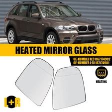FIT X5 BMW X6 E70 E71 LEFT RIGHT Wing Side Door Mirror Rear View Glass Heated 2X