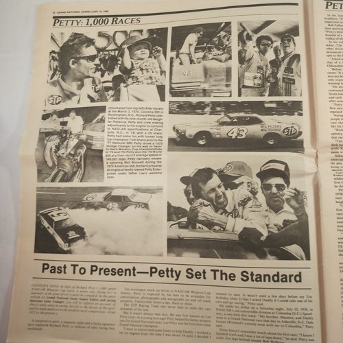 GRAND NATIONAL SCENE NEWSPAPER MAGAZINE June19,1986 Richard Pettys 1000th Start - Picture 14 of 24