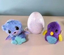 Lot of 2 Spin Master Hatchimal Peacat Interactive Electronic Lights Sound Read