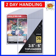 3.5x5 Toploader - Semi-Rigid Plastic Sleeves, Clear Protectors for Transforme...