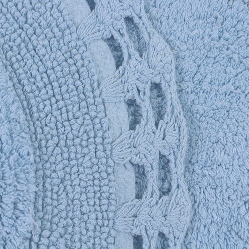 Hampton Crochet Reversible Bathmat 100% Cotton Bathroom Rugs Set, Washable Ru... - Picture 8 of 8