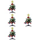 4 Sätze Miniatur Weihnachtsbaum schmücken Weihnachtsfeier Weihnachtsbaum -Licht