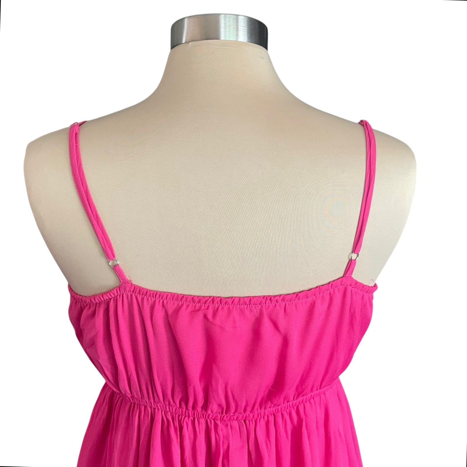 Savanna Jane Hot Pink Sundress Mini Floral Embroidery Boho SMALL Summer Party