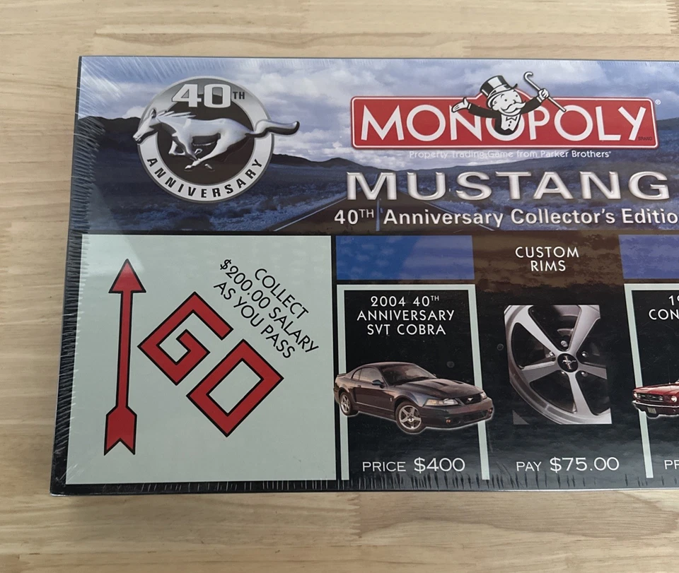 SEALED/NEW Monopoly Ford Mustang 40th Anniversary 2003 - Image 2 of 4