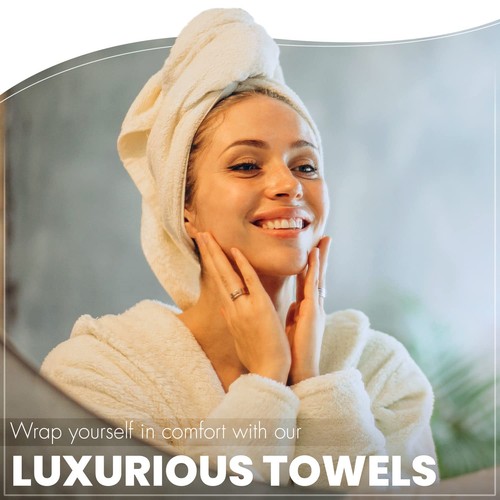6-Pack Bath Towels - Lightweight - Extra Absorbent - 100% Cotton - Shower tow... - Picture 7 of 7