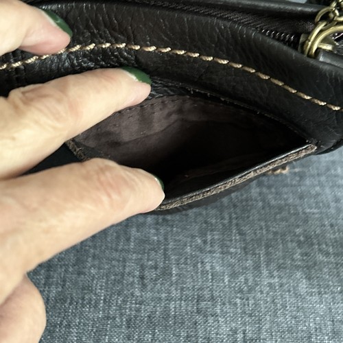 THE SAK Vintage Iris Dark Brown Leather 3-Way Crossbody Bag Demi Clutch - Picture 5 of 9