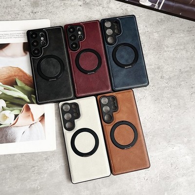 For Samsung S25 FE S24 S23 S22 Ultra A17 A16 A15 Magnetic Ring Holder Case Cover
