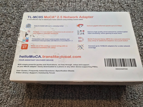 Translite Global Model TL-MC85 MoCA 2.5 Home Networking Adapter - Bild 2 von 5
