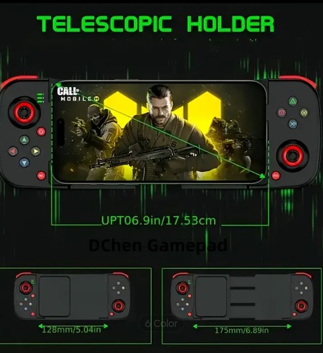 (White) RGB Wireless Gamepad for iPhone/Android/PC Joystick Telescopic Gamepad - Bild 5 von 6