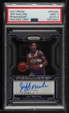 2021-22 Panini Prizm Penmanship Jeff Malone #PM-JML PSA 9 MINT Auto