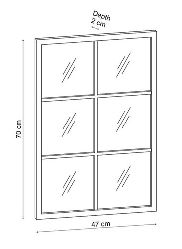 Schwarz Fenster Wandspiegel Home Zimmer Deko - Bild 4 von 6