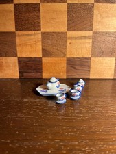 Miniature Blue and White Tea Set