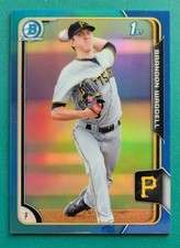 2015 Bowman Draft Chrome 1st Brandon Waddell #77 Aqua Refractor #'d 026/150 