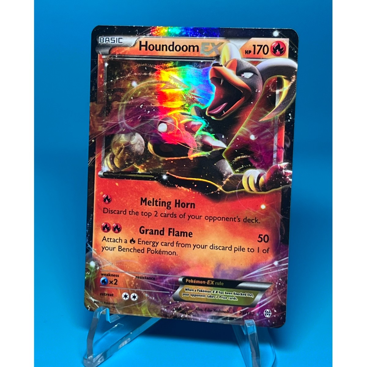 Pokémon TCG Houndoom EX Holo Ultra Rare Card 21/162 XY Breakthrough Nm-Mt
