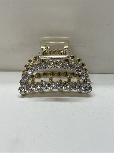 Clip de pelo J Crew dorado y cristal - Imagen 1 de 3