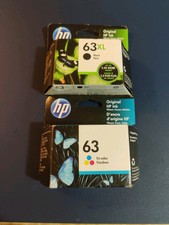 hp 63xl black and Color ink cartridge genuine 