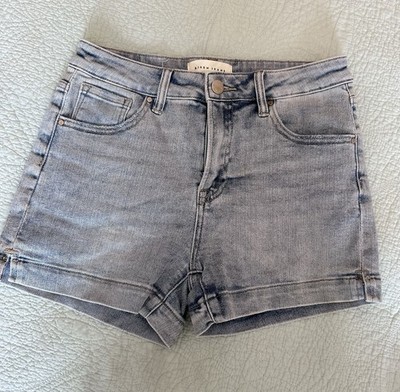 Risen Womens Light BlueCotton Blend Denim 5-Pockets Design Shorts Size Medium