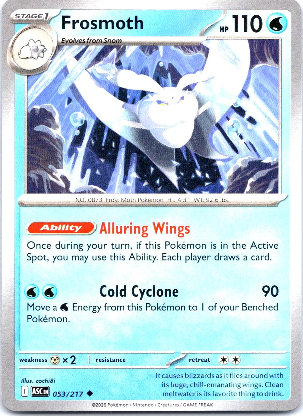 FROSMOTH 053/217 UNCOMMON ME: ASCENDED HEROES POKEMON NEAR MINT