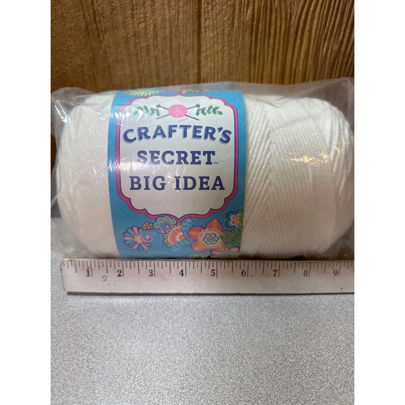 Crafter's Secret Big Idea Yarn 3 Skein Lot Hot Rose Graybeard White 16oz 810yd image 4