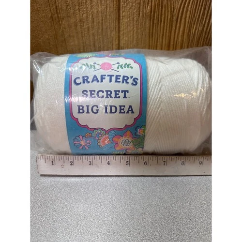 Crafter's Secret Big Idea Yarn 3 Skein Lot Hot Rose Graybeard White 16oz 810yd image 4